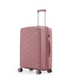 ⁦סט מזוודות קשיחות בלתי שבירות 20/24/28 אינץ' Swiss Royal Porto - תיק איפור במתנה צבע רוז גולד⁩ – תמונה ⁦4⁩