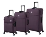 סט 3 מזוודות בד במשקל נוצה דגם Simultaneous מבית IT Luggage – גדלים 30/25/20 אינץ’ – בצבע סגול