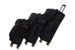 ⁦סט 3 מזוודות בד במשקל נוצה דגם Simultaneous מבית IT Luggage – גדלים 30/25/20 אינץ’ – בצבע שחור⁩ – תמונה ⁦2⁩