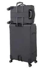 ⁦סט מזוודות בד קלות 3 יח' 30/25/20 מבית IT Luggage דגם TELEPORTED בצבע אפור פחם⁩ – תמונה ⁦5⁩