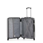 מזוודה קשיחה קטנה 20 אינטש Swiss Voyager Torrino 55/40/20 כסף – תמונה 2