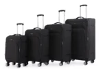 סט מזוודות בד 4 יח' 32/28/24/20 Swiss Royal Tokyo צבע שחור – תמונה 2