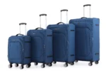 ⁦סט מזוודות בד 4 יח' 32/28/24/20 Swiss Royal Tokyo צבע ג'ינס⁩ – תמונה ⁦2⁩