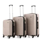 ⁦סט מזוודות קשיחות 3 יח /28/24/20 Swiss Voyager Torrino בצבע שמפנייה⁩ – תמונה ⁦2⁩