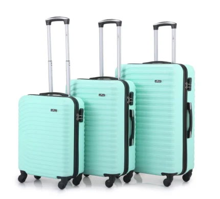 סט מזוודות קשיחות 3 יח /28/24/20 Swiss Voyager Torrino בצבע מנטה
