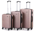 סט מזוודות קשיחות 3 יח /28/24/20 Swiss Voyager Torrino בצבע רוז גולד – תמונה 2
