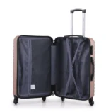 סט מזוודות קשיחות 3 יח /28/24/20 Swiss Voyager Torrino בצבע רוז גולד – תמונה 3