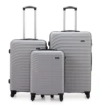 סט מזוודות קשיחות 3 יח /28/24/20 Swiss Voyager Torrino בצבע כסף