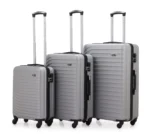 סט מזוודות קשיחות 3 יח /28/24/20 Swiss Voyager Torrino בצבע כסף – תמונה 2