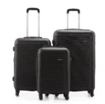 סט מזוודות קשיחות 3 יח /28/24/20 Swiss Voyager Tustin בצבע שחור