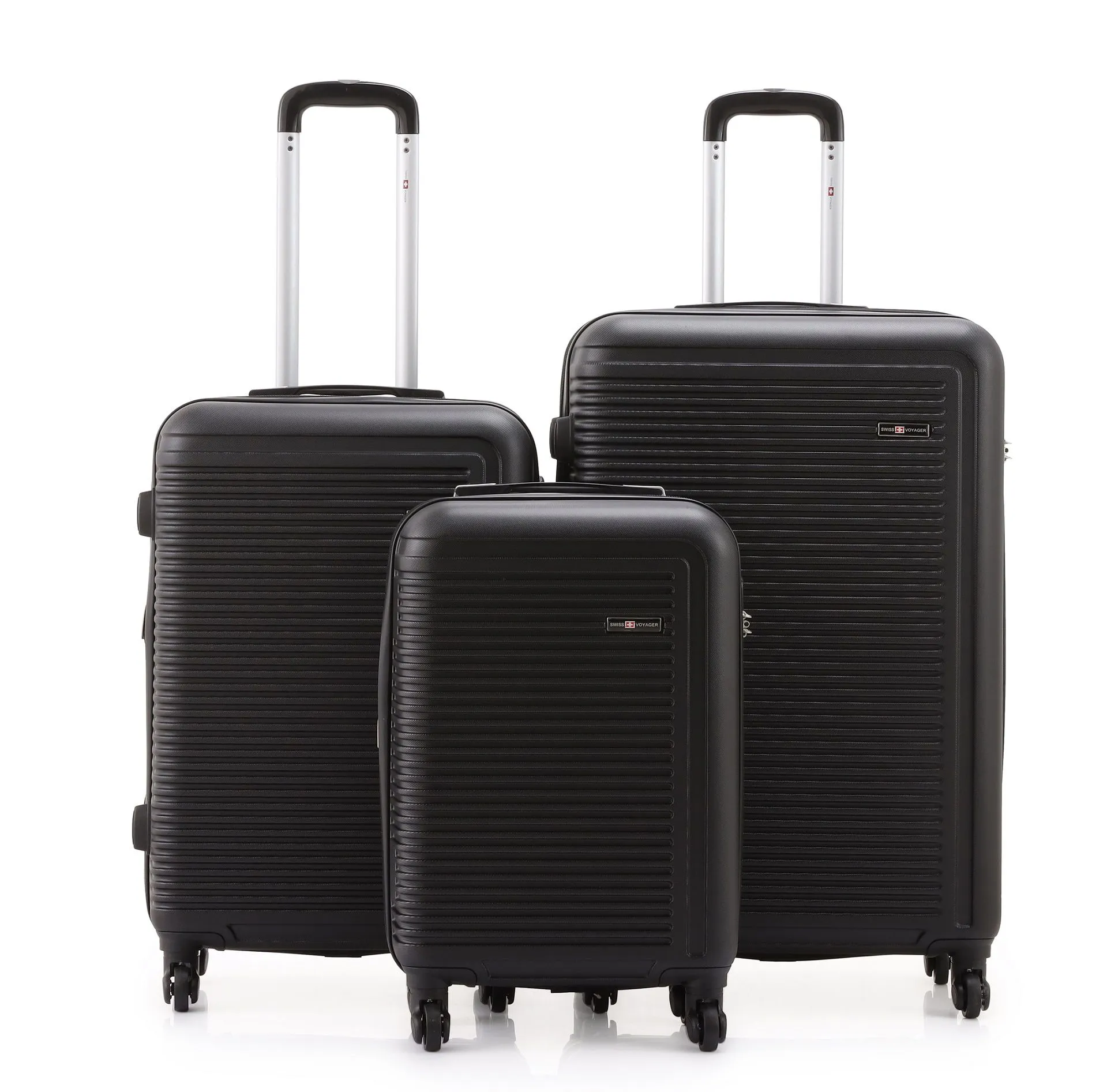 Tustin3Black_28052024132246.webp סט מזוודות קשיחות 3 יח /28/24/20 Swiss Voyager Tustin בצבע שחור – תמונה 1