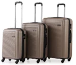⁦סט מזוודות קשיחות 3 יח /28/24/20 Swiss Voyager Tustin  בצבע שמפנייה⁩ – תמונה ⁦2⁩
