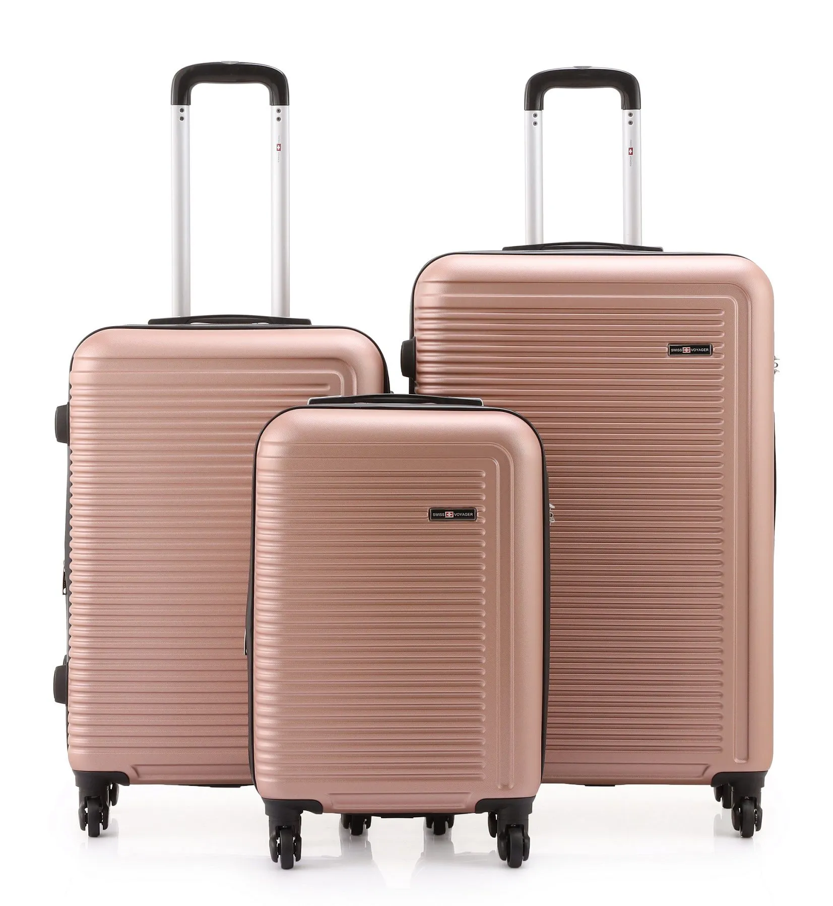 Tustin3Rose_28052024132459.webp סט מזוודות קשיחות 3 יח /28/24/20 Swiss Voyager Tustin בצבע רוז גולד – תמונה 1