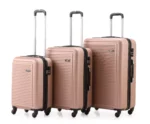 סט מזוודות קשיחות 3 יח /28/24/20 Swiss Voyager Tustin בצבע רוז גולד – תמונה 2