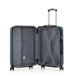 ⁦סט מזוודות קשיחות 20/24/28 אינץ' Swiss Vegas כולל תיק איפור במתנה בצבע  פיקוק (כחול - ירוק)⁩ – תמונה ⁦7⁩