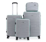סט מזוודות קשיחות בלתי שבירות במגוון צבעים 20/26/30 אינץ' Swiss Wander - תיק איפור במתנה אפור בטון שילוב מנטה