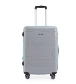 ⁦סט מזוודות קשיחות בלתי שבירות במגוון צבעים 20/26/30 אינץ' Swiss Wander - תיק איפור במתנה אפור בטון שילוב מנטה⁩ – תמונה ⁦4⁩