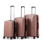 ⁦סט מזוודות קשיחות בלתי שבירות במגוון צבעים 20/26/30 אינץ  Swiss Wander - תיק איפור במתנה רוז גולד⁩ – תמונה ⁦2⁩