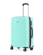 ⁦סט מזוודות קשיחות בלתי שבירות במגוון צבעים 20/26/30 אינץ  Swiss Wander - תיק איפור במתנה מנטה שילוב אפור⁩ – תמונה ⁦4⁩