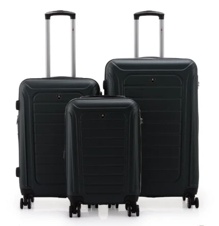 סט מזוודות קשיחות 3 יח /29/25/20 Swiss Voyager Winton  בצבע ירוק בקבוק