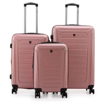 סט מזוודות קשיחות 3 יח /29/25/20 Swiss Voyager Winton  בצבע רוז גולד