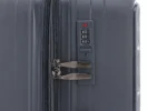 ⁦סט מזוודות קשיחות בלתי שבירות 20/24/28 אינץ' Swiss Royal Porto - תיק איפור במתנה צבע  אפור כהה⁩ – תמונה ⁦12⁩