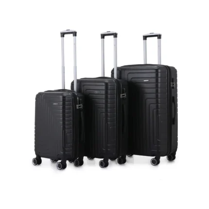 סט מזוודות קשיחות 3 יח 29/25/20 אינטש Swiss Voyager Covent שחור