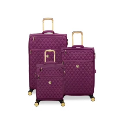 סט מזוודות בד קלות 3 יח' 30/25/20 מבית IT Luggage דגם GLIMMERING בצבע סגול