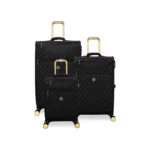 סט מזוודות בד קלות 3 יח' 30/25/20 מבית IT Luggage דגם GLIMMERING בצבע שחור