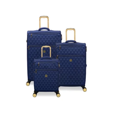 סט מזוודות בד קלות 3 יח' 30/25/20 מבית IT Luggage דגם GLIMMERING בצבע כחול