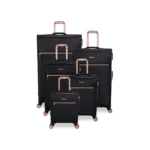 סט 5 מזוודות בד יוקרתיות דגם Bewitching מבית IT Luggage – גדלים 32/28/24/20/16 אינץ’ – בצבע שחור