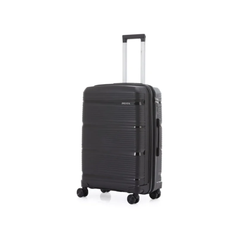 טרולי עליה למטוס 20 אינץ' מתרחבת Swiss Royal California בצבע שחור