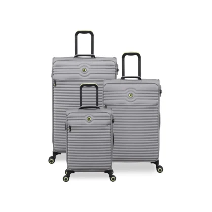 סט מזוודות בד קלות 3 יח' 30/25/20 מבית IT Luggage דגם CIRCULATOR בצבע אפור פיל
