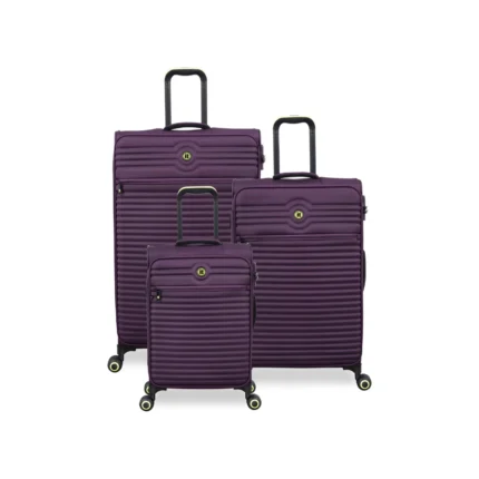 סט מזוודות בד קלות 3 יח' 30/25/20 מבית IT Luggage דגם CIRCULATOR בצבע סגול שזיף