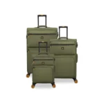 סט מזוודות בד הקלות בעולם 3 יח' 30/25/20 מבית IT Luggage דגם COMPARTMENT בצבע ירוק