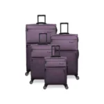 סט 4 מזוודות בד במשקל נוצה דגם Duo-Tone מבית IT Luggage צבע סגול 32/28/24/20