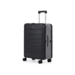 מזוודת טרולי 20" מתקפלת עליה למטוס דגם XFOLD מבית Swiss Voyager בצבע שחור