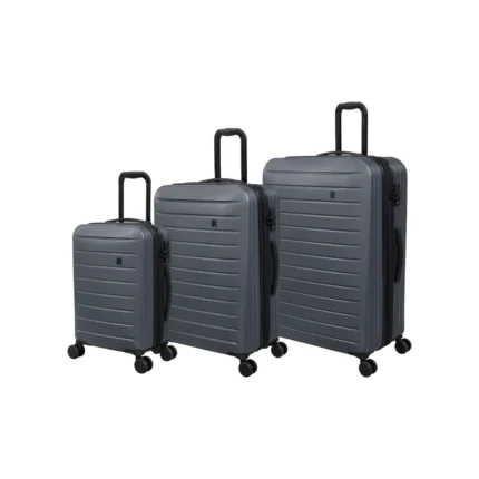 סט 3 מזוודות קשיחות Legion מבית IT Luggage – צבע אספלט – גדלים 30״ / 26״ / 20״
