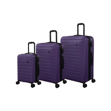 סט 3 מזוודות קשיחות Legion מבית IT Luggage – צבע סגול – גדלים 30״ / 26״ / 20