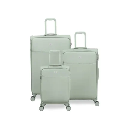 סט מזוודות בד קלות 3 יח' 30/25/20 מבית IT Luggage דגם Lustrous Luxe בצבע ירוק מרווה