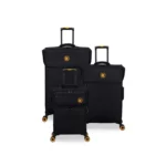 סט 3 מזוודות בד במשקל נוצה דגם Simultaneous מבית IT Luggage – גדלים 30/25/20 אינץ’ – בצבע שחור