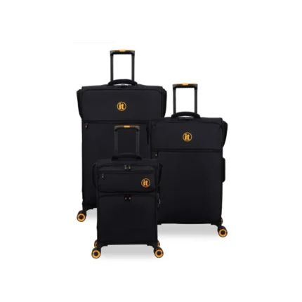 סט 3 מזוודות בד במשקל נוצה דגם Simultaneous מבית IT Luggage – גדלים 30/25/20 אינץ’ – בצבע שחור