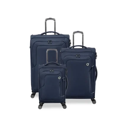 סט מזוודות בד קלות 3 יח' 30/25/20 מבית IT Luggage דגם TELEPORTED בצבע נייבי